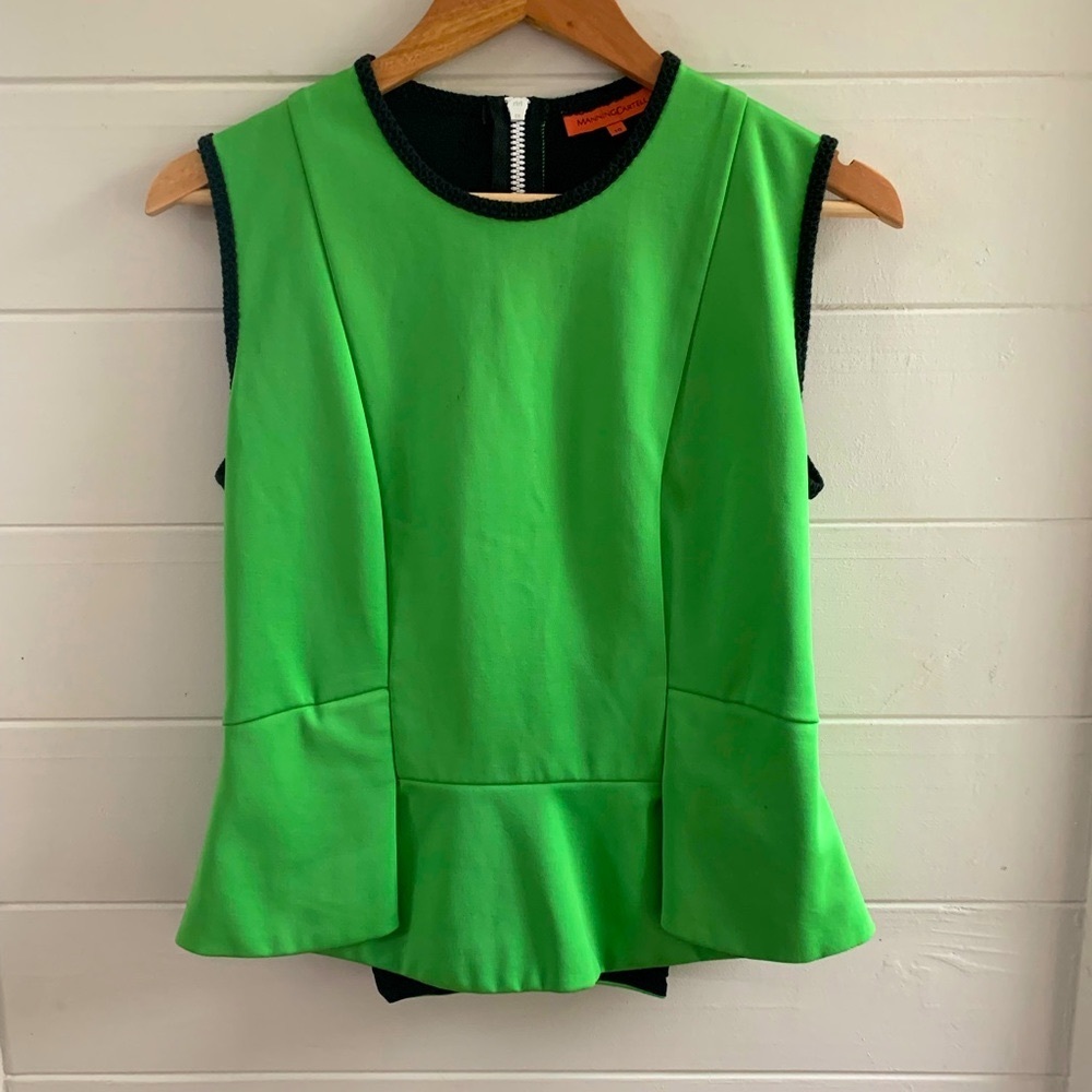 Manning Cartell green top with feature zip - Picture 3 of 8